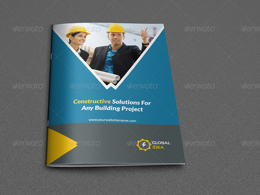 Construction Business Brochure Template 8 Pages By Owpictures